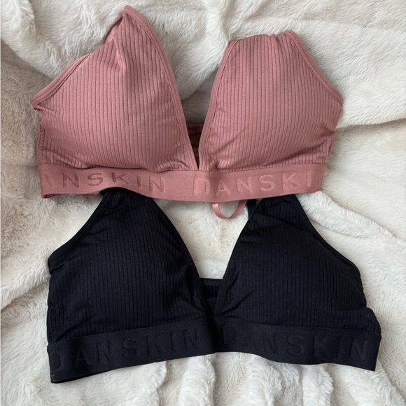 DANSKIN Intimates 2-pack ribbed seamless bra, large, NWOT - Picture 1 of 9